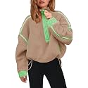 Panadila Womens Half Zip Fleece Pullover Sherpa Jacket
