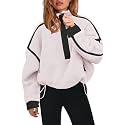 Panadila Womens Half Zip Fleece Pullover Sherpa Jacket