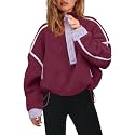 Panadila Womens Half Zip Fleece Pullover Sherpa Jacket