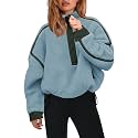 Panadila Womens Half Zip Fleece Pullover Sherpa Jacket