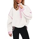 Panadila Womens Half Zip Fleece Pullover Sherpa Jacket