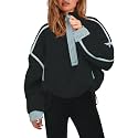 Panadila Womens Half Zip Fleece Pullover Sherpa Jacket