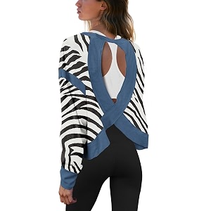 Panadila Womens Open Back Workout Tops Long