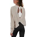 Panadila Womens Open Back Workout Tops Long