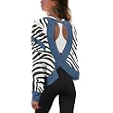 Panadila Womens Open Back Workout Tops Long