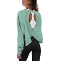Panadila Womens Open Back Workout Tops Long