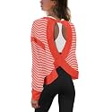 Panadila Womens Open Back Workout Tops Long