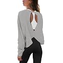 Panadila Womens Open Back Workout Tops Long