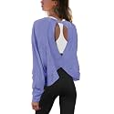 Panadila Womens Open Back Workout Tops Long