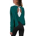 Panadila Womens Open Back Workout Tops Long