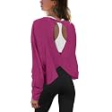 Panadila Womens Open Back Workout Tops Long