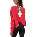 Panadila Womens Open Back Workout Tops Long
