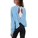 Panadila Womens Open Back Workout Tops Long