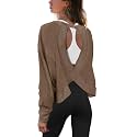 Panadila Womens Open Back Workout Tops Long