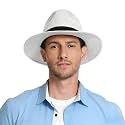 Panama Hat Sun Hats for Men Women Wide Brim Fedora Straw Beach Hat UV UPF 80+