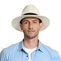 Panama Hat Sun Hats for Men Women Wide Brim Fedora Straw Beach Hat UV UPF 80+
