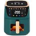 Panana 8QT Large Air Fryer Compact, 8 Preset Menus Airfryer, One-Touch Digital Control Presets, Touchscreen Display, Dishwasher Safe, Nonstick, Fit for Family (Green)