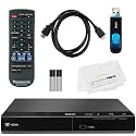 Panasonic DVD Player DVD-S700 + Remote Control + High Speed 6 Foot 4K HDMI Cable + Ultra USB Flash Drive 64GB and Quality Photo Microfiber Cloth
