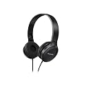 Panasonic On Ear Stereo Headphones RP-HF100-K with Travel-Fold Design, Matte Finish, Black