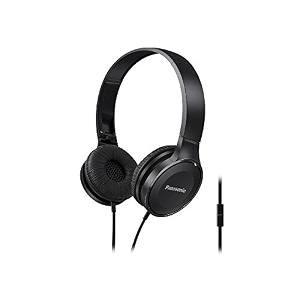 panasonic rp-hf100m-k wired on ear headphone with mic black