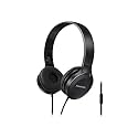 Panasonic RP-HF100M-K Wired On Ear Headphone with Mic (Black)