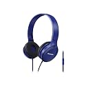 Panasonic RP-HF100M-A Wired On Ear Headphone with Mic (Blue)