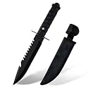 PANCA Kitchen Knife with Cover | Premium Carbon Steel Black Knife for Kitchen Utility, Fruits, Vegetables, Meat | (Black, Set of 1)