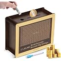 PANCA Money Saving Box Wooden for Kids & Adults | Piggy Bank with Lock | Big Size 1 Lakh–2 Lakh Target Saving Box with Numbers | Undiyal Hundi for Home