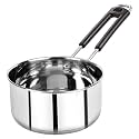 PANCA Stainless Steel Sauce Pan | Milk Pan, Tapeli, Patila Combo with Handle | Induction &amp; Gas Compatible Cookware for Boiling Milk, Tea &amp; Cooking |1.5L (Plain Sauce Pan)