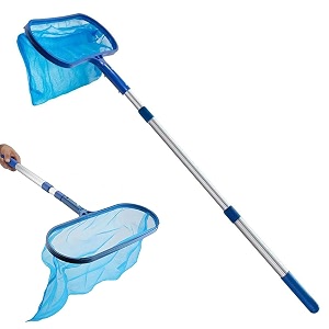 panca swimming pool cleaning net with long retractable handle 44cm105cm  heavy duty deep leaf skimmer net for pools ponds aquariums amp outdoor water cleaning