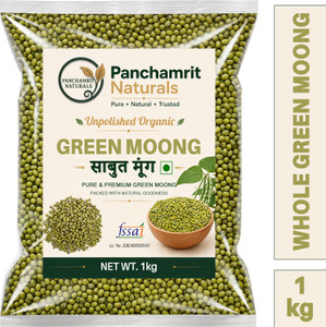 panchamrit naturals organic unpolished green moong dal whole 1 kg