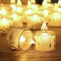 Panchhi Store Candles for Home Decor Flameless LED Tea Lights Candles Battery Operated Lights for Home Decoration Crystal LED Candles for Home, Weddings, Events, Emergencie, Decorations Pack of 18