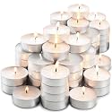 Candles for Home Decor Unscented Pure Wax Tea Lights Candles 4 Hours Burn Time Smokeless Long-Lasting for Home, Weddings Events Emergencie Decorations White Tealight Candles Pack of 55