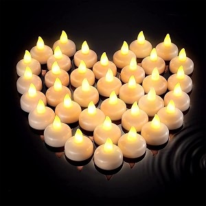 panchhi store candles for home decor waterproof flameless floating tealights water sensor led tea lights candles battery operated candles for home weddings events emergencie decorations pack of 18