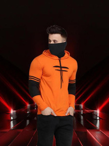 Panda Bear Men Colorblock Hooded Neck Cotton