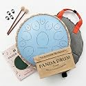 Panda Drum Pro (Blue) | Steel Tongue Drum for Inside & Outside | 15 Inch