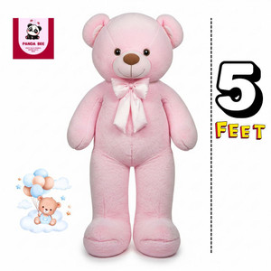 pandaabee teddy bear pink color  teddy bear for girls  teddy bear for kids  - 1524 cm pink