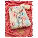 Pandadi Saree Women's Slub Cotton Printed Unstiched Dress Material