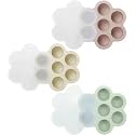 PandaEar 3 Pack Baby Food Freezer Tray with Lids, Silicone Baby Food Storage Container for Homemade Baby Food, Fruit, Purees &amp; Breastmilk (Pink/Green/Linen)