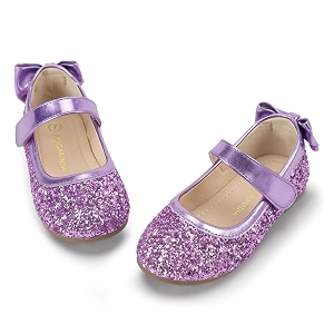 PANDANINJIA Toddler Dress Shoes Flower Girls Ballet