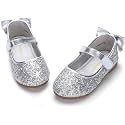 PANDANINJIA Toddler Dress Shoes Flower Girls Ballet