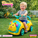 Pandaoriginals Bunny Musical Car with Front Lights, Steering Drive,| 1-3 YRS