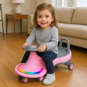 pandaoriginals musical with lights plasma car ride on for kids baby car ride on magic car for kids 2 to 8 years boys girls pink musical