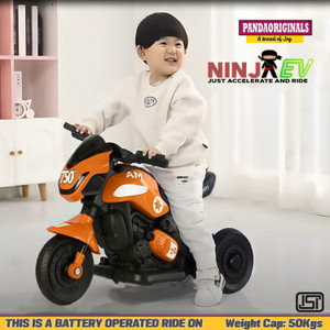 pandaoriginals ninja ev bike battery operated musical toy