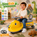 Pandaoriginals Train Musical Front with Backrest Lights Superior Quality Smooth Wheels Car Non Battery Operated Ride On
