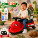 Pandaoriginals Train Musical Front Lights with Backrest Superior Quality Smooth Wheels Car Non Battery Operated Ride On