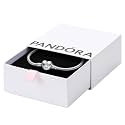 PANDORA Heart Clasp Snake Chain Bracelet - Heart Clasp - Romantic Jewelry for Her with Gift Box - Compatible Moments Charms
