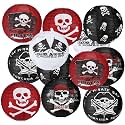 Panelee 12 Pcs Pirate Theme Paper Lanterns Birthday Party Decorations 8 Inch Hanging Round Paper Lanterns for Halloween Party Decorations Holiday Indoor Outdoor Ceiling Ornament Supplies