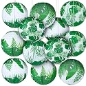 Panelee 12 Pcs Tropical Party Decorations Palm Leaves Paper Lanterns 8 Inch Hawaii Luau Summer Hanging Round Lanterns Decorations for Tropical Party Indoor Outdoor Decor