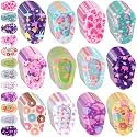 Panelee 120 Pcs Adhesive Kids Eye Patches Bulk for Girls Toddler, 12 Styles
